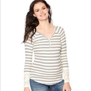 Wendy Bellissimo Maternity Lace Henley M